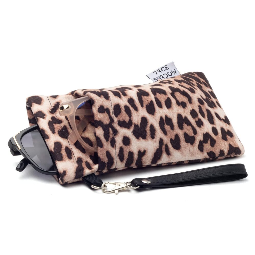 7977 Double Glasses Case Soft Eyeglass Case Squeeze Top Sunglasses Case
